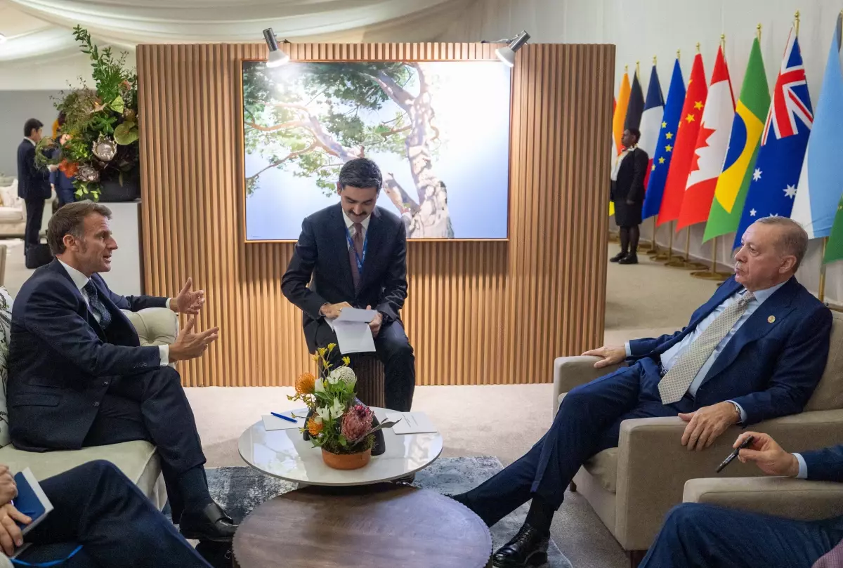 Cumhurbaşkanı Erdoğan, Fransa Cumhurbaşkanı Macron ile görüştü