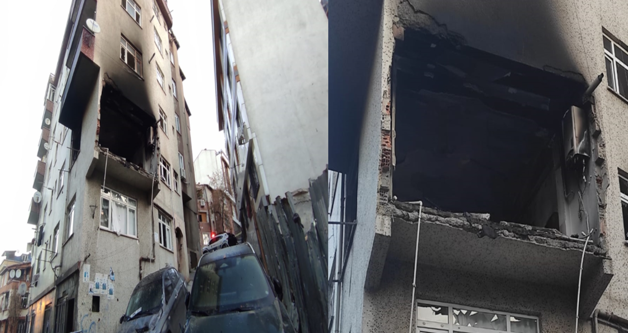 Kağıthane’deki patlamanın izleri havanın aydınlanmasıyla ortaya çıktı