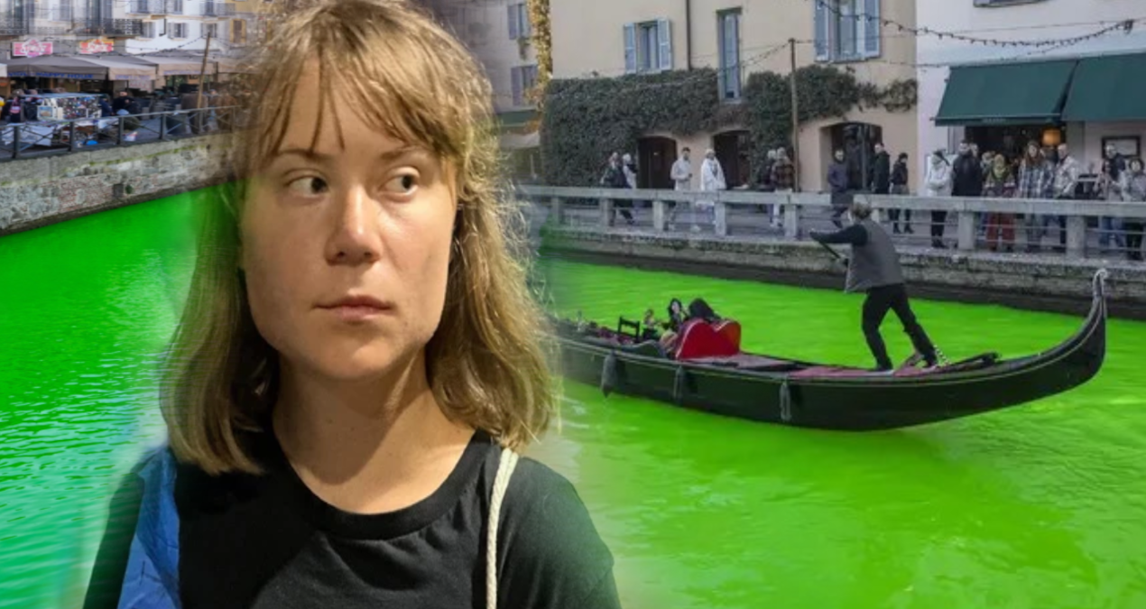 Nehri yeşile boyayan aktivistin Venedik’e girişi yasaklandı
