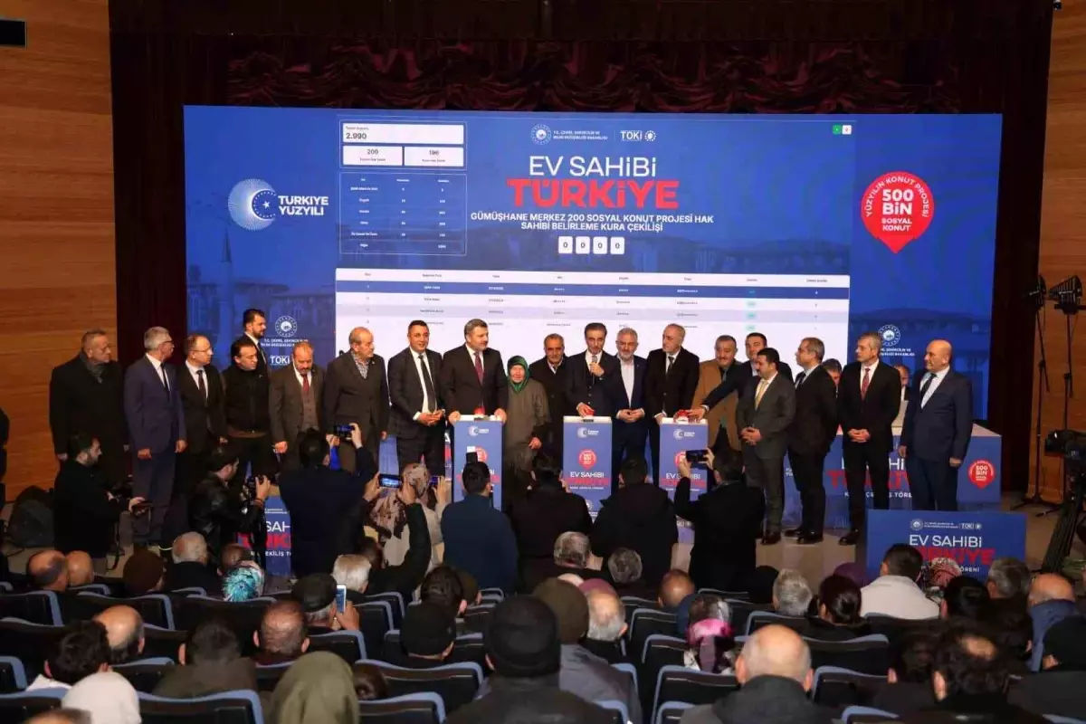 Gümüşhane’de TOKİ kura çekimiyle 940 konutun hak sahipleri belirlendi