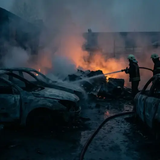 Sarıyer Maslak Atatürk Sanayi Sitesi’nde Yangın: 5 Araç Yandı