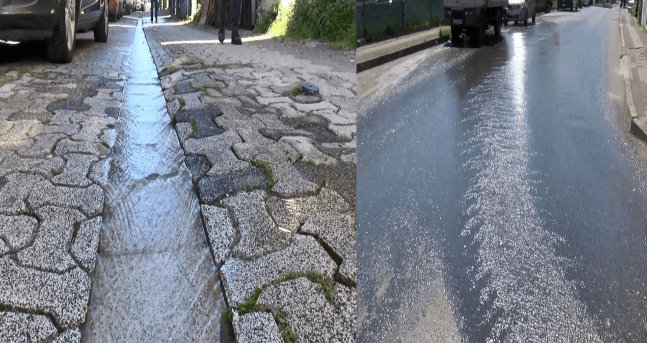 Ataşehir’de Su Borusu Patladı, Mahalleli Çaresiz Kaldı!