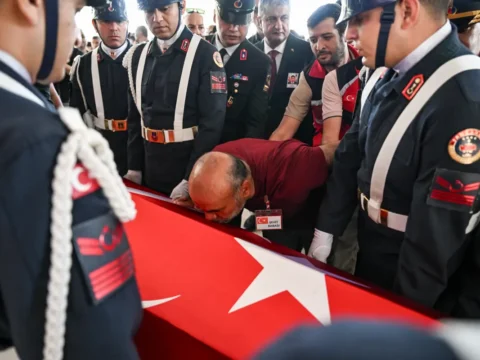 Kazada şehit olan uzman çavuşa veda